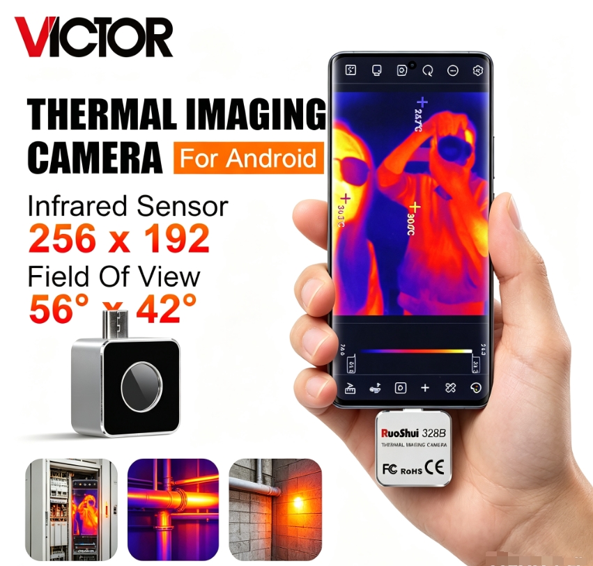 Nf 521 Thermal Imaging Camera - Cámara Termográfica RuoShui 256*195 IR, Sensor